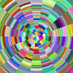 Rainbow circular design, lines, abstract background with circles