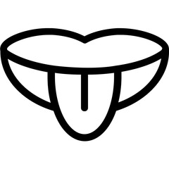 
Tongue Vector Line Icon
