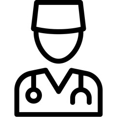 
Nurse Vector Line Icon
