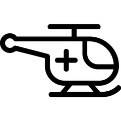 
Air Ambulance Vector Line Icon
