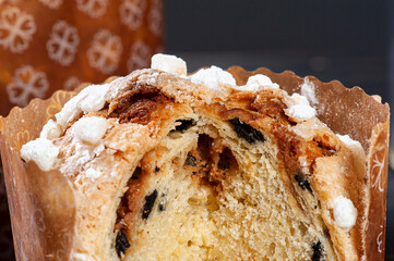 .Delicious homemade panettone with natural fermentation