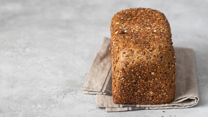 Whole grain bread with seeds
