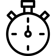 
Stopwatch Vector Line Icon
