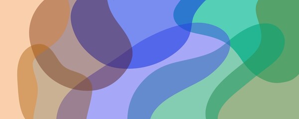 Sfondo colorato arcobaleno, blu, rosso, giallo, verde, disegno astratto con splash di colore brillante. Web banner lungo astratto grafico vivace moderno.