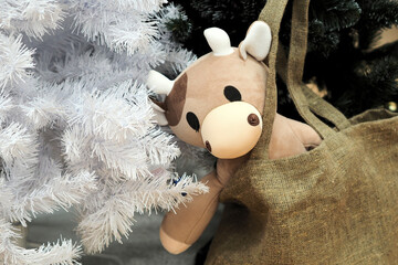 The symbol of 2021 is a toy bull with a