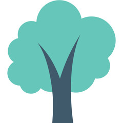 
Shrub tree Flat Vector Icon 
