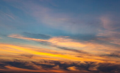 Naklejka na ściany i meble Sunset sky for background or sunrise sky and cloud at morning.