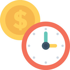 
Investment Time Flat Vector Icon
