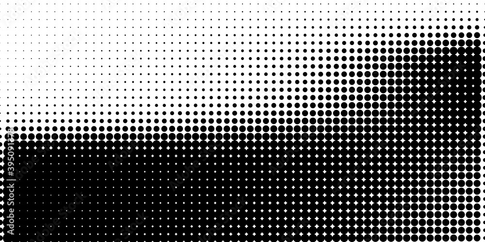 Poster halftone in abstract style. geometric retro banner vector texture. modern print. white and black bac
