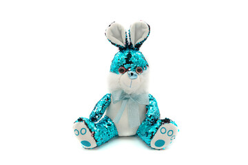 Bunny rabbit toy white background