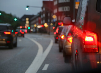 Traffic jam at rush hour in metropolis