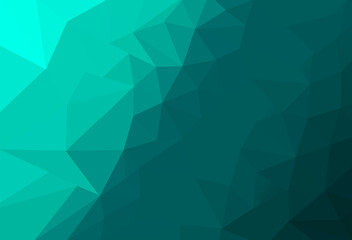 Fototapeta premium Abstract triangular background with colorful gradient shapes. Bright mosaic modern geometric design. turquoise low poly texture. beautiful relief surface. color 3d image