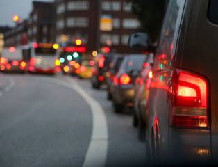 Traffic jam at rush hour in metropolis