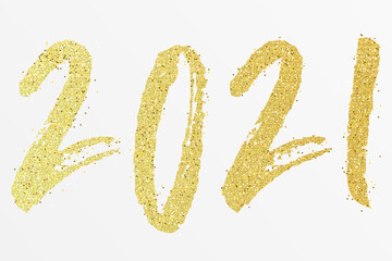 2021 - happy new year 2021 gold