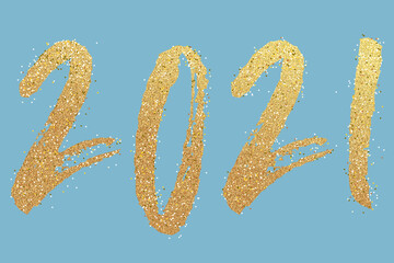 2021 - happy new year 2021 gold