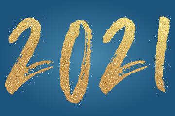 2021 - happy new year 2021 gold