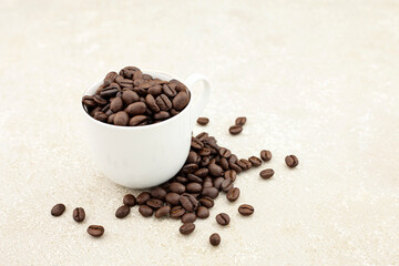 Freshly roasted coffee beans background