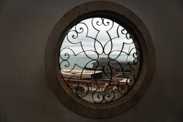 capital of Portugal through a circular window