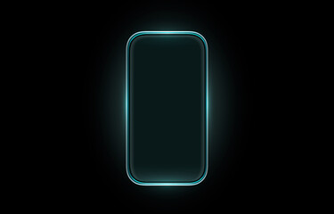 Smartphone mobile screen, technology mobile display light. Vector