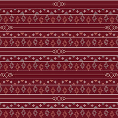Aztec tribal seamless pattern with geometric shapes