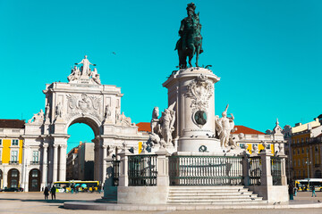 Fototapeta na wymiar Praça do Comércio, Lisboa, Portugal, Lisbon, Arco da Rua Augusta