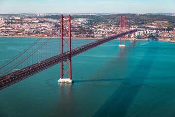 Lisbon, Lisboa, Portugal, capital, Tagus river, Ponte 25 de Abril bridge