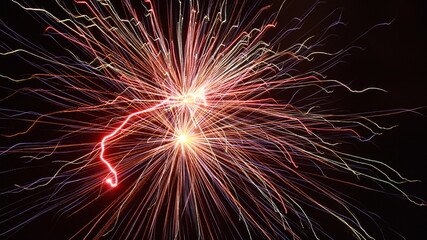 Fireworks on fourth of July