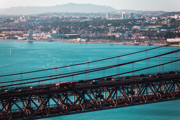 Lisbon, Lisboa, Portugal, capital, Tagus river, Ponte 25 de Abril bridge