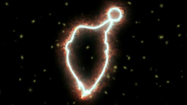 Babbo Natale luce neon.
