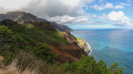 Coast view from the Nā Pali Coast Hiking Trail