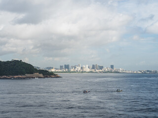 Naklejka premium Photo of the beautiful and magical city of Rio de Janeiro and its famous places. Urban landscape. Concept of leisure and travel