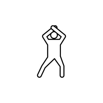 choko zuki, karate line icon. Signs and symbols can be used for web, logo, mobile app, UI, UX