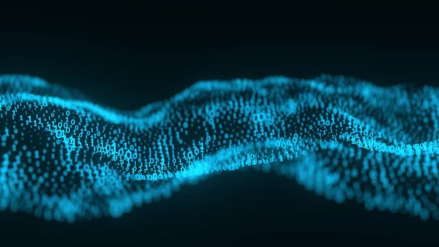 Abstract loop surface - binary numbers
