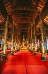 Fototapeta na wymiar Wat Pa Dara Phirom Phra Aram Luang in Mae Rim, Chiang Mai province, Thailand