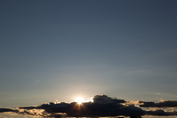 Beautiful textured sky with clouds at sunset