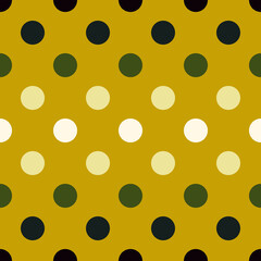 Circles seamless pattern. Polka dot motif. Circular figures ornament. Rounds background. Circle shapes wallpaper. Geometrical backdrop. Digital paper, textile print, web design, abstract. Vector art.