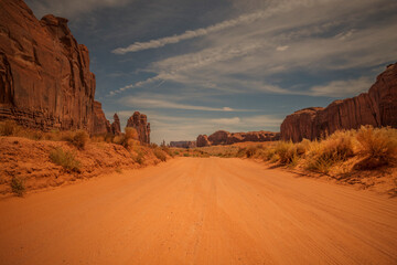 Fototapeta na wymiar Road in Monument Valley