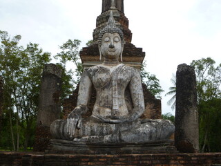 Temple complex in Sukhothai Thailand