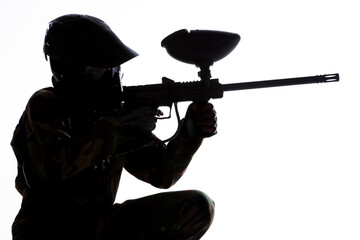 Fototapeta premium boy with paintball gear
