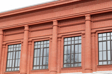 Fototapeta premium Russian city Yaroslavl architecture and buildings in cloudy autumn day