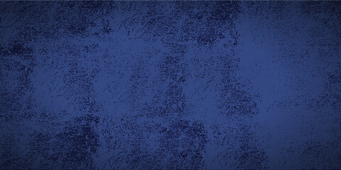 Beautiful Abstract Grunge Decorative Navy Blue Dark Stucco Wall Background. Art Rough Stylized Texture Banner With Space For Text