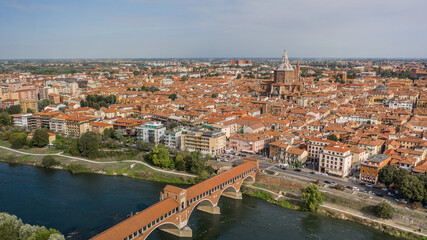 Fototapeta na wymiar Aerial view of Pavia