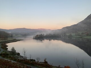 sunrise over Rydal water- lake district