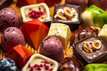 Set of delicious expensive candies