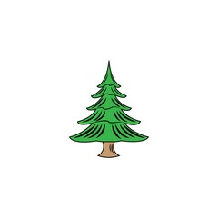 Christmas tree logo icon