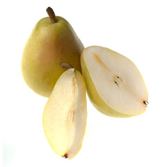 Ripe fruit pear fruit isolated on white background
