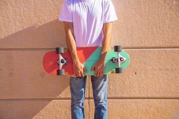 Skater with longboard
