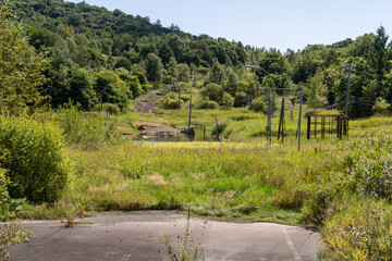 View of a road and the landscape deformed by an earthquake, between Toyako Onsen and Sobetsu,...
