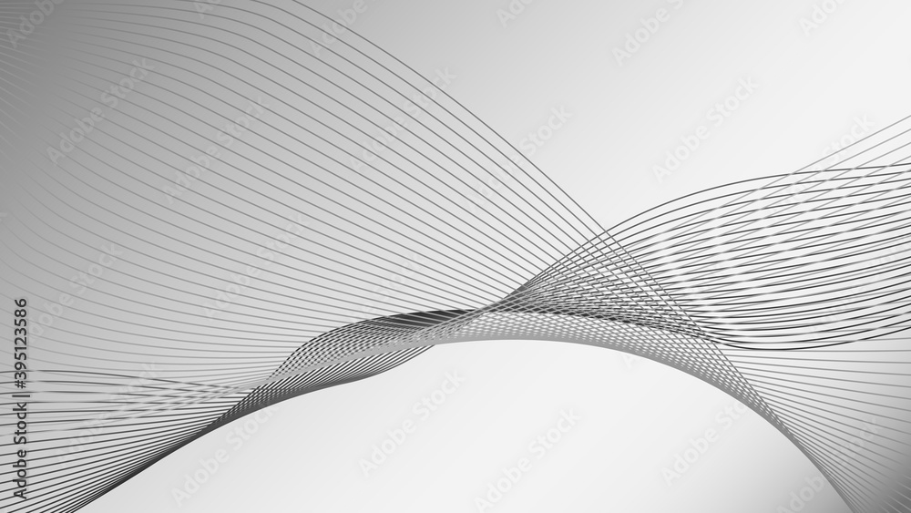 Aufkleber Abstract background with gray halftones.Vector dynamic wave. EPS 10