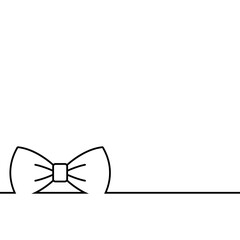 Concepto moda de caballero. Logotipo corbatín con nudo pajarita con lineas en color negro